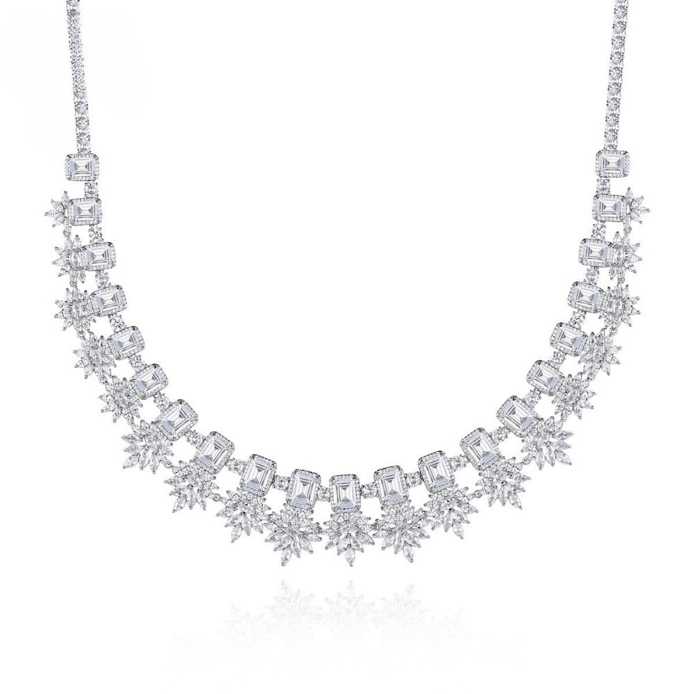 Bridal accessory set chain, wedding dress, zirconia necklace