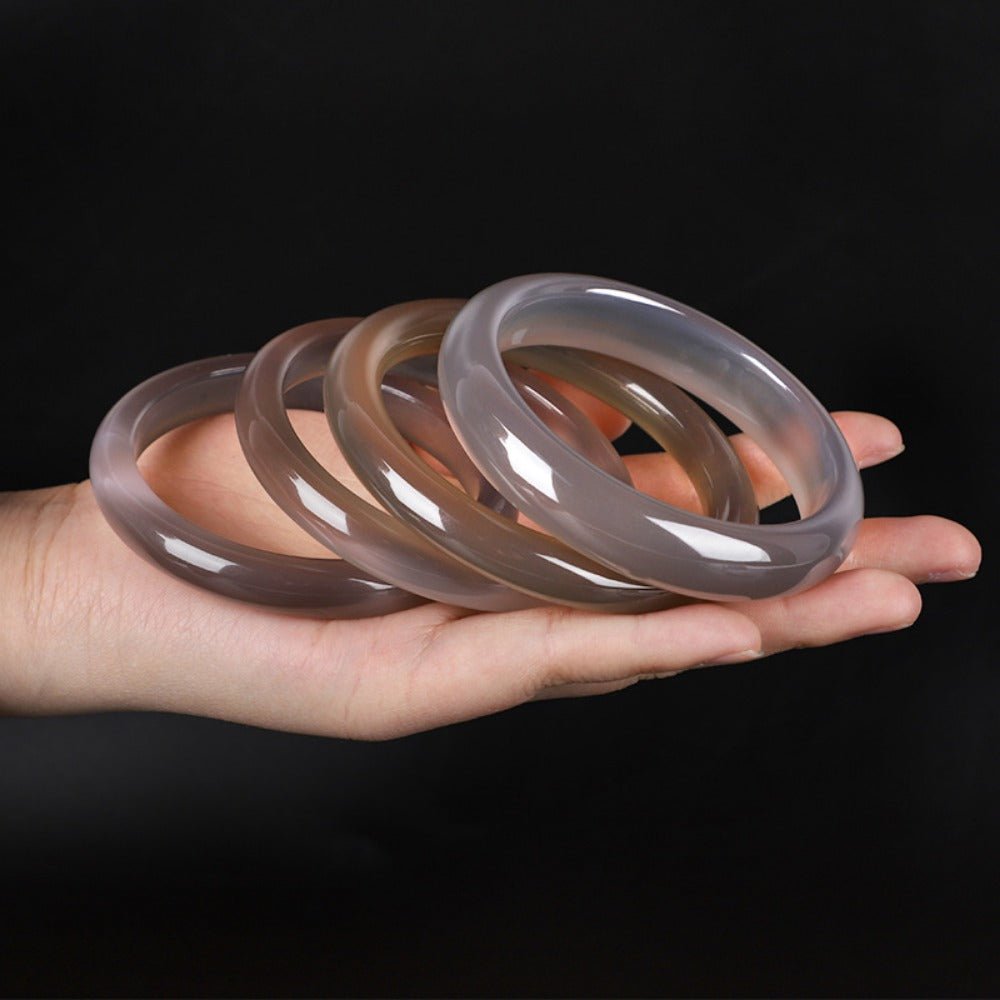 Agate jade natural material bangle - joylif