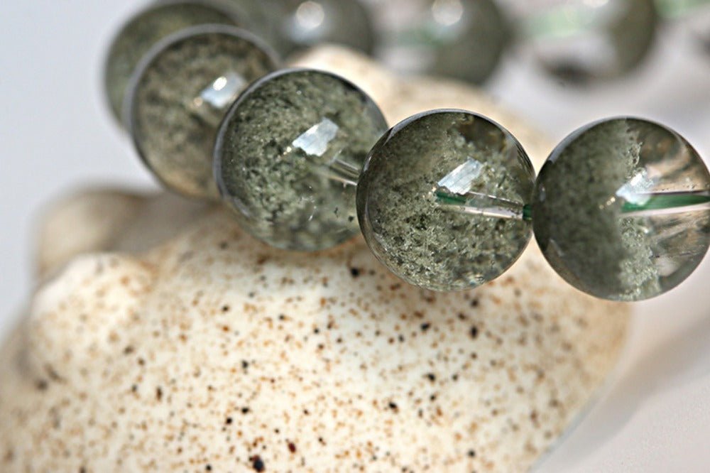Green Ghost Quartz Bracelet - Verdant Jubao Pen Green Ghost Crystal Bracelet - joylif