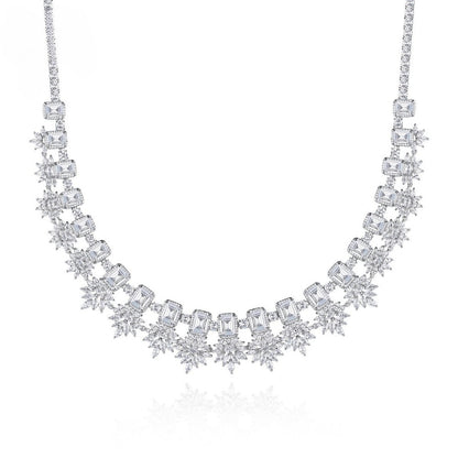 Bridal accessory set chain, wedding dress, zirconia necklace