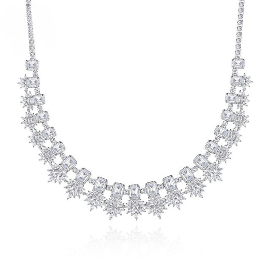 Bridal accessory set chain, wedding dress, zirconia necklace