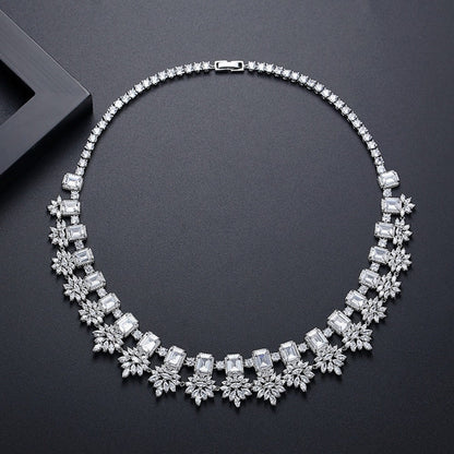 Bridal accessory set chain, wedding dress, zirconia necklace