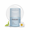 Red light therapy activating serum with natural elements on a white background