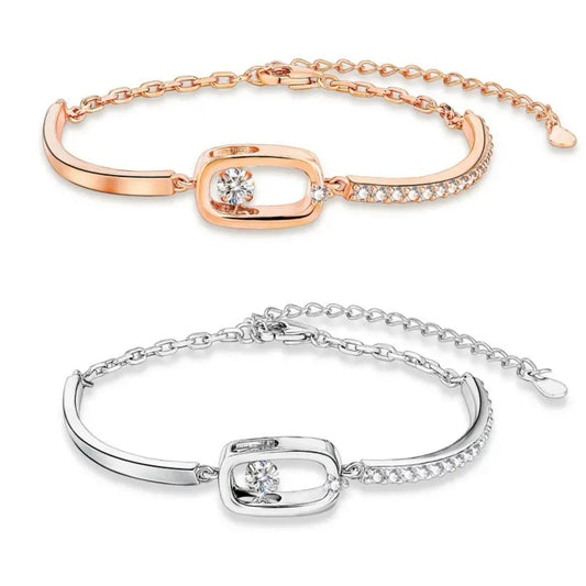 925 silver moissanite bracelet - a graceful hand chain, light luxury, niche, high-end jewelry with a touch of sophistication.