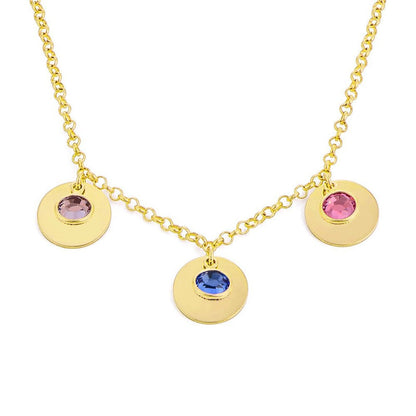 Birthday Stone Pendant Necklace - joylif