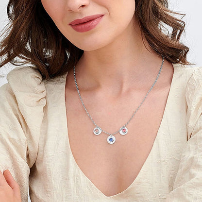 Birthday Stone Pendant Necklace - joylif