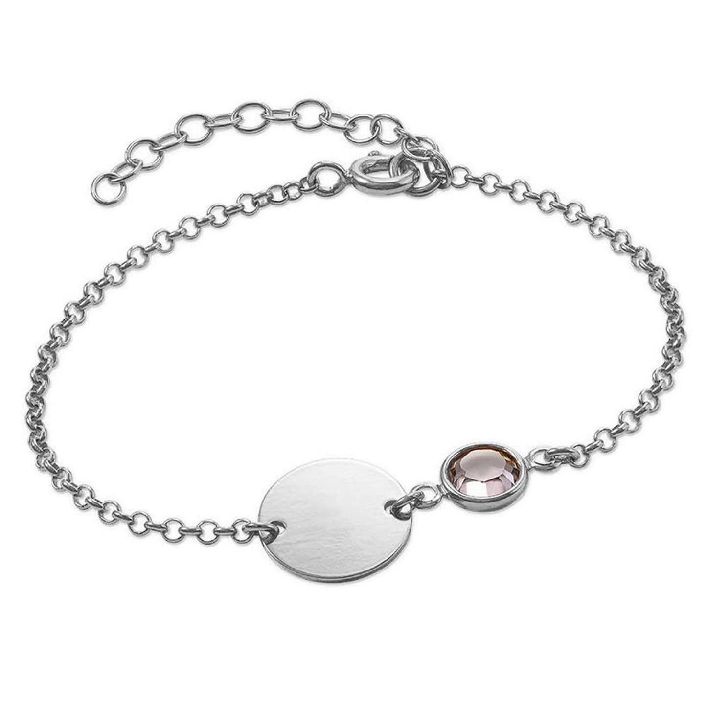 Gem Letter Bracelet - joylif
