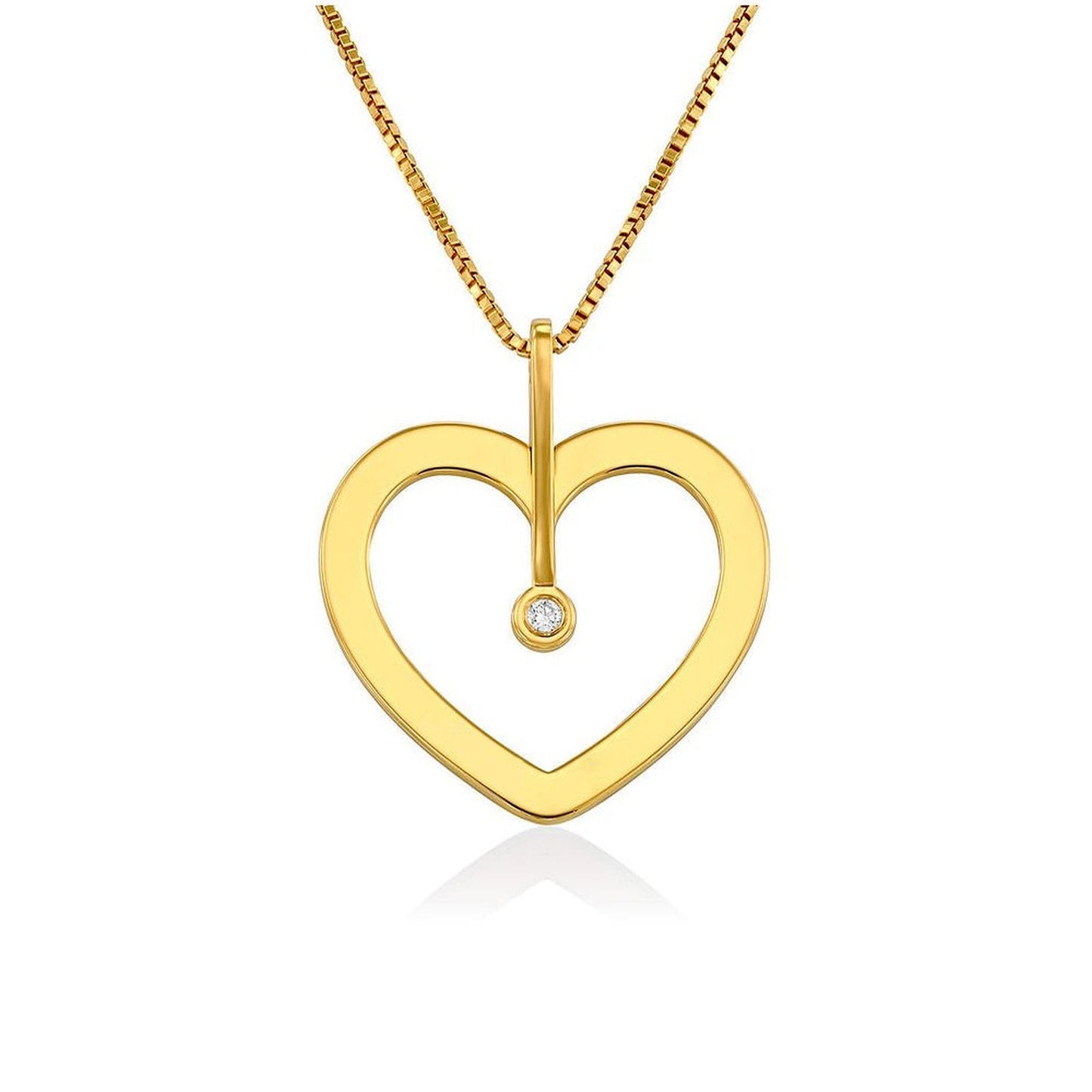 Heart Shaped Zirconia Necklace - joylif