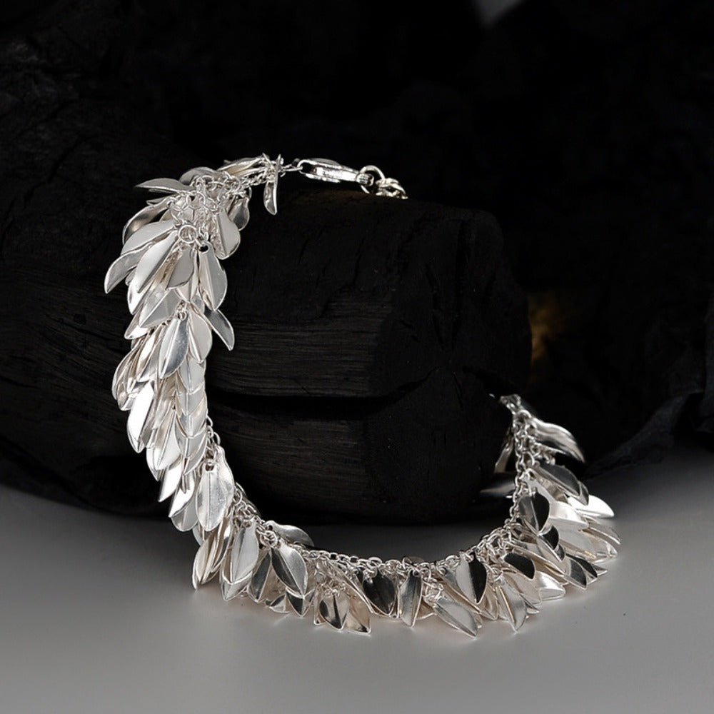 S925 sterling silver grass skirt series bracelet - joylif