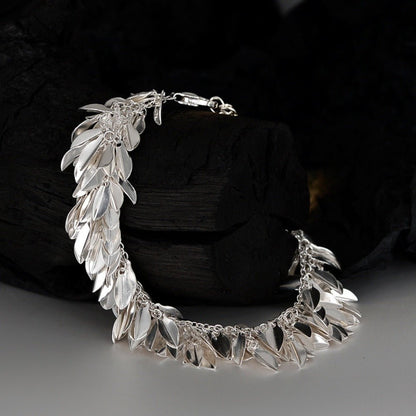 S925 sterling silver grass skirt series bracelet - joylif