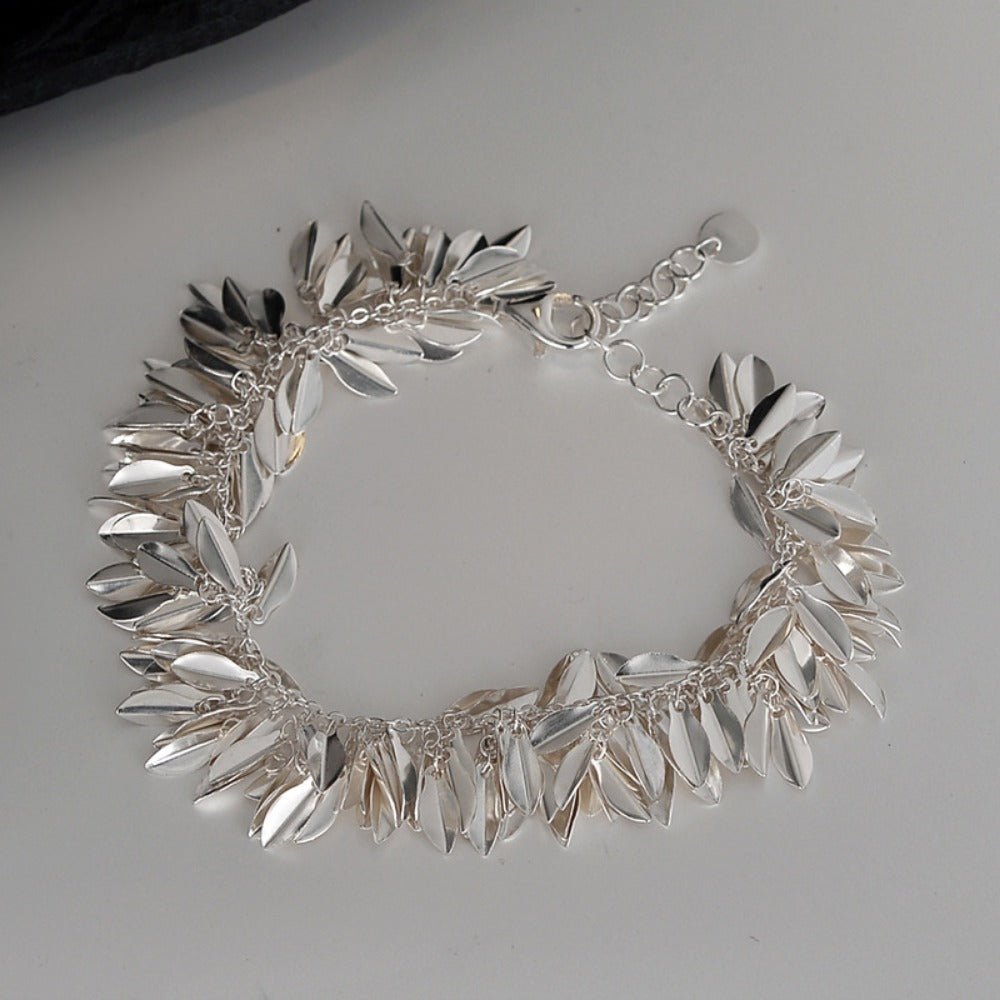 S925 sterling silver grass skirt series bracelet - joylif