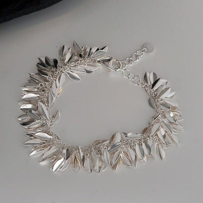 S925 sterling silver grass skirt series bracelet - joylif