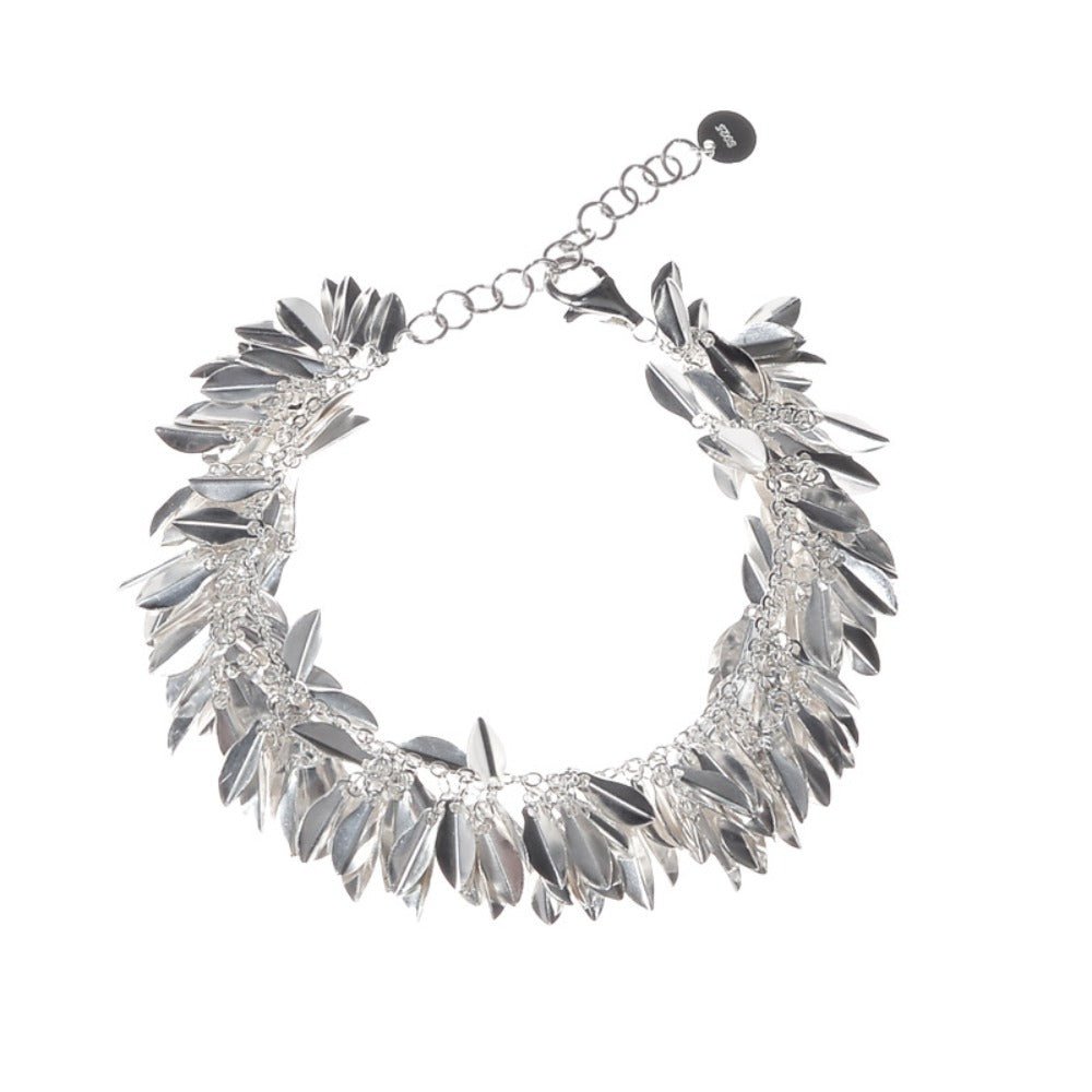 S925 sterling silver grass skirt series bracelet - joylif