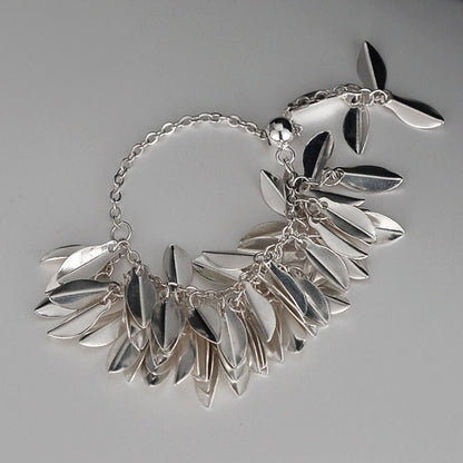 S925 sterling silver grass skirt series ring - joylif
