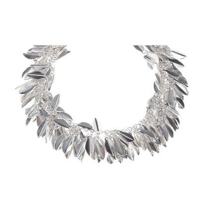 S925 sterling silver grass skirt series swaying charm necklace - joylif