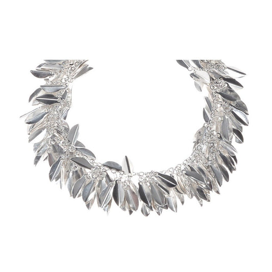 S925 sterling silver grass skirt series swaying charm necklace - joylif